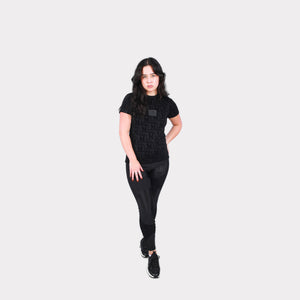 MDB Couture Women's Woven Monogram T-Shirt