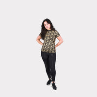 MDB Couture Women's Metallic Monogram T-Shirt