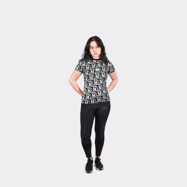 MDB Couture Women's Metallic Monogram T-Shirt