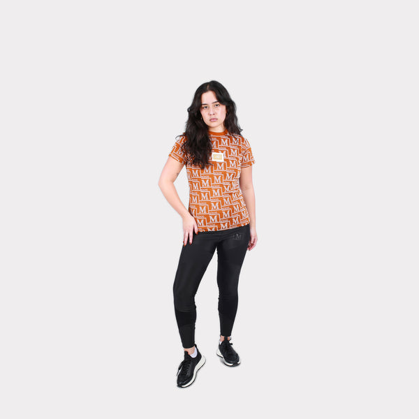 MDB Couture Women's Woven Monogram T-Shirt
