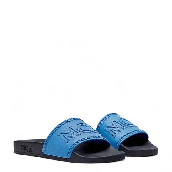 MCM Men's Big Logo Two-Tone Slides