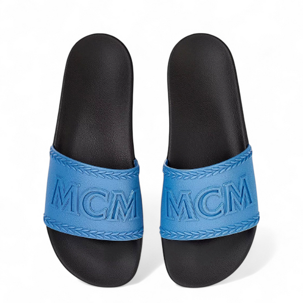 MCM Men's Big Logo Two-Tone Slides