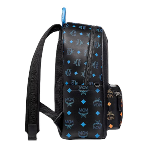 MCM Stark Backpack in Color Splash Logo Leather