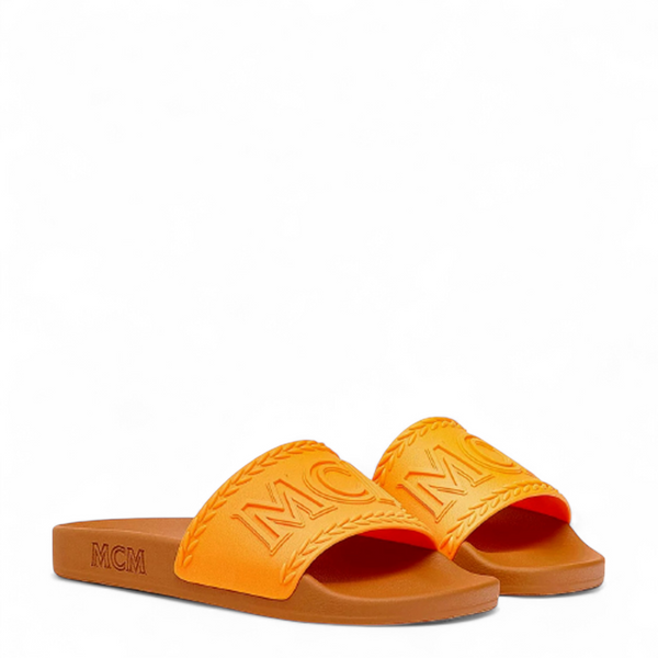 MCM Men's Big Logo Two-Tone Slides