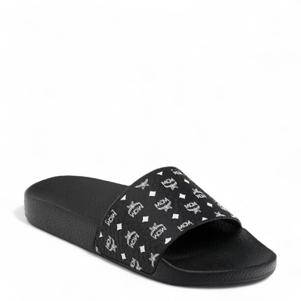 MCM Men's Monogram Visetos Print Slides