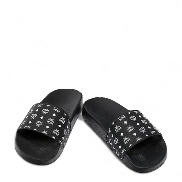 MCM Men's Monogram Visetos Print Slides
