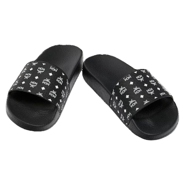 MCM Men's Monogram Visetos Print Slides