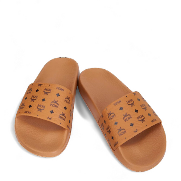 MCM Men's Monogram Visetos Print Slides