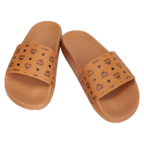 MCM Men's Monogram Visetos Print Slides