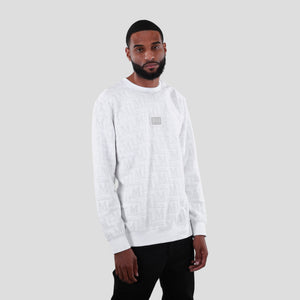 MDB Couture Men's French Terry Monogram Crewneck Sweatshirt