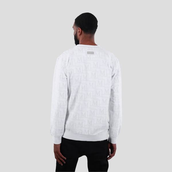 MDB Couture Men's French Terry Monogram Crewneck Sweatshirt