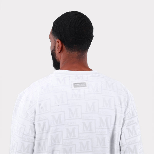 MDB Couture Men's French Terry Monogram Crewneck Sweatshirt