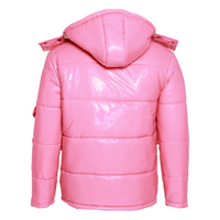 MDB Brand Men's Arctic Puffer Coat in Light Pink