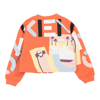 Kenzo Kids Multi-Logo Cropped Sweatshirt