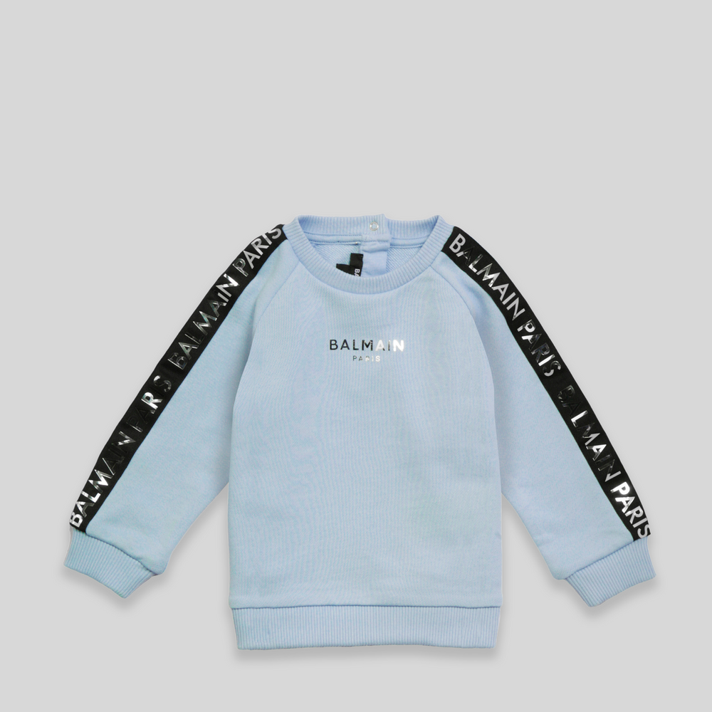 Balmain Kids Toddler's Tape Logo Sweatshirt