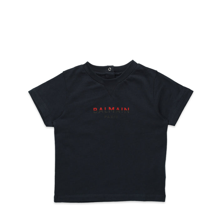 Balmain Kids Toddler's Dual-Color Logo Print T-Shirt
