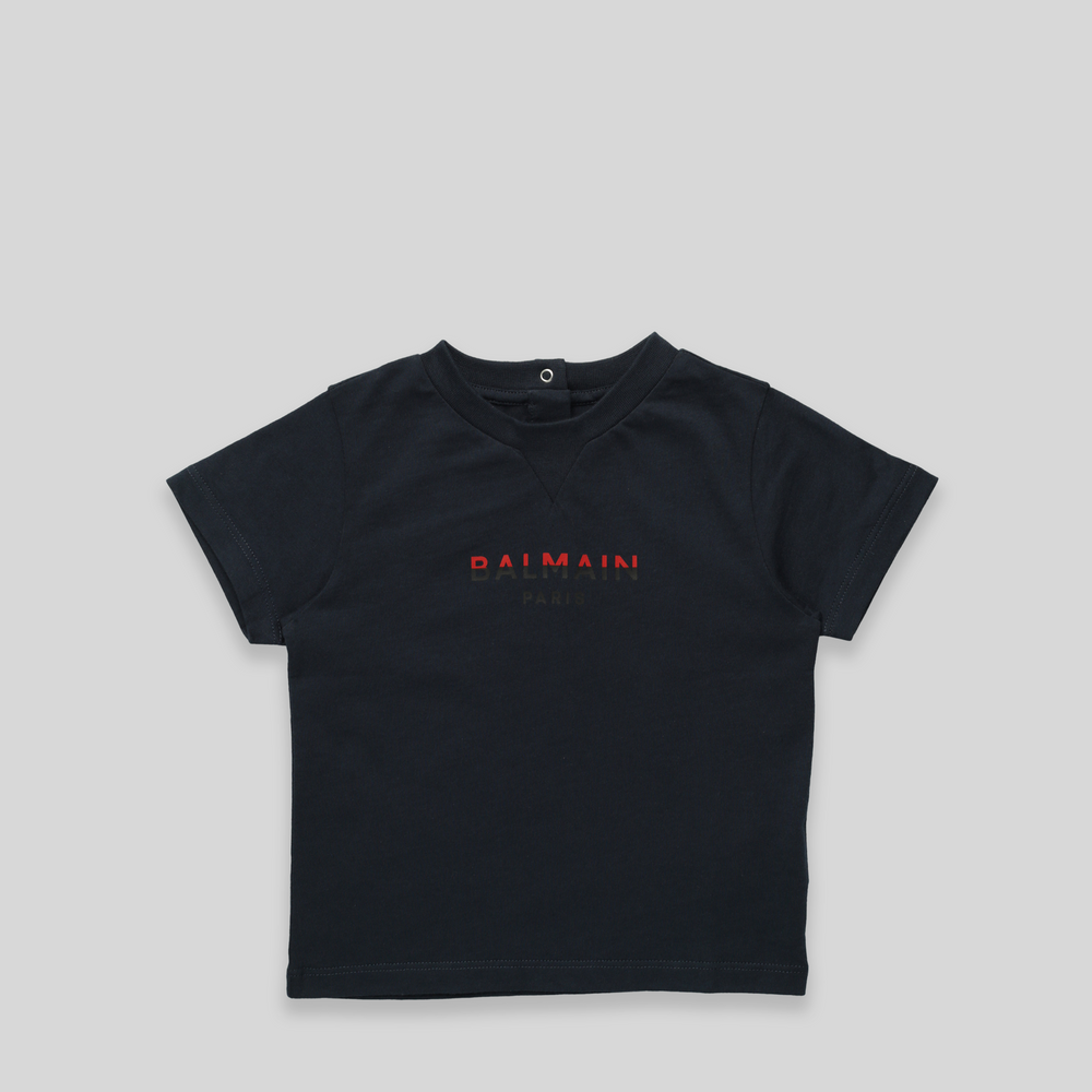 Balmain Kids Toddler's Dual-Color Logo Print T-Shirt