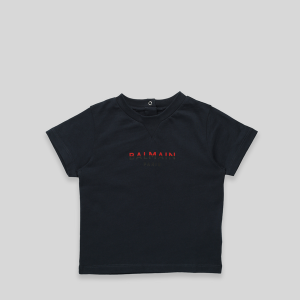 Balmain Kids Toddler's Dual-Color Logo Print T-Shirt