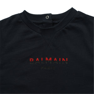 Balmain Kids Toddler's Dual-Color Logo Print T-Shirt