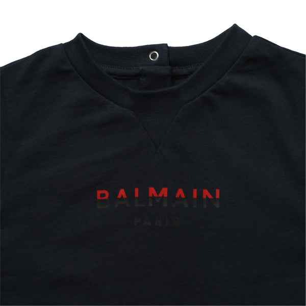 Balmain Kids Toddler's Dual-Color Logo Print T-Shirt