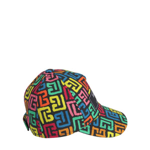 Balmain Kids Monogram Logo Baseball Cap
