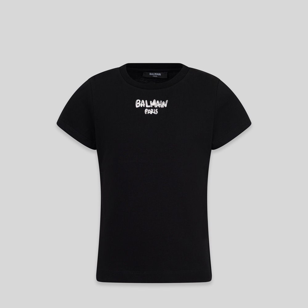 Balmain Kids Girl's Bubble Logo T-Shirt