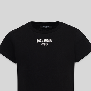 Balmain Kids Girl's Bubble Logo T-Shirt