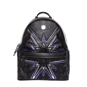 MCM Dual Stark Cyber Flash Backpack in Black Visetos