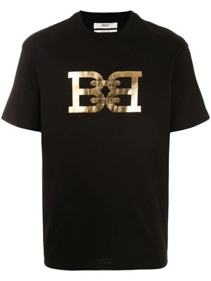 Bally Men's B-Chain Metallic Logo Cotton T-Shirt