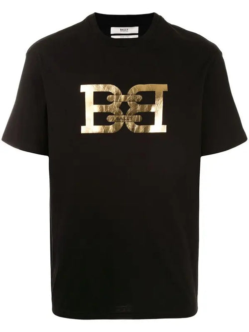 Bally Men's B-Chain Metallic Logo Cotton T-Shirt