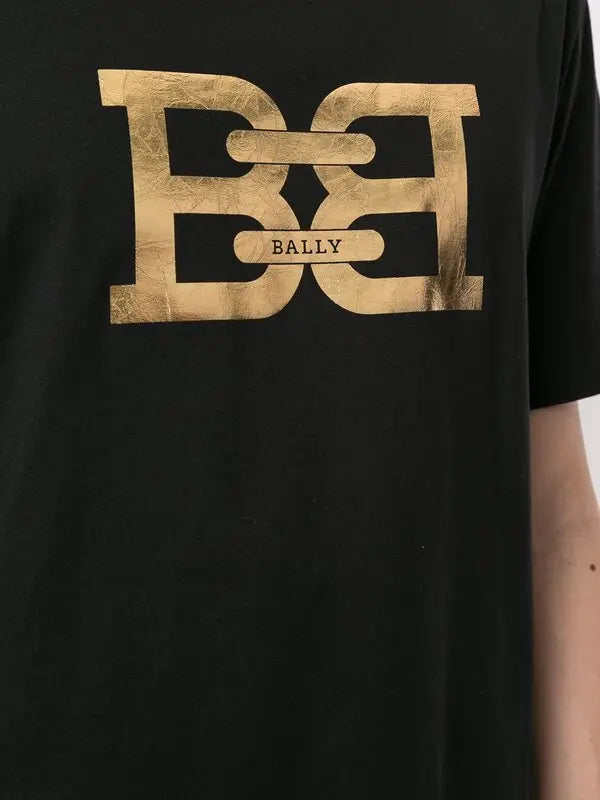 Bally Men's B-Chain Metallic Logo Cotton T-Shirt