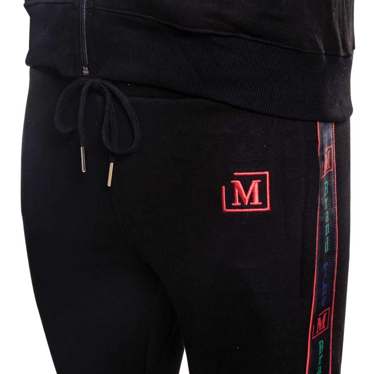 MDB Brand Men's M Swirl Fleece Set - Black