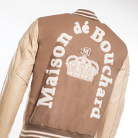 MDB Brand Men's Varsity Letterman Jacket V2 - Monochrome Brown