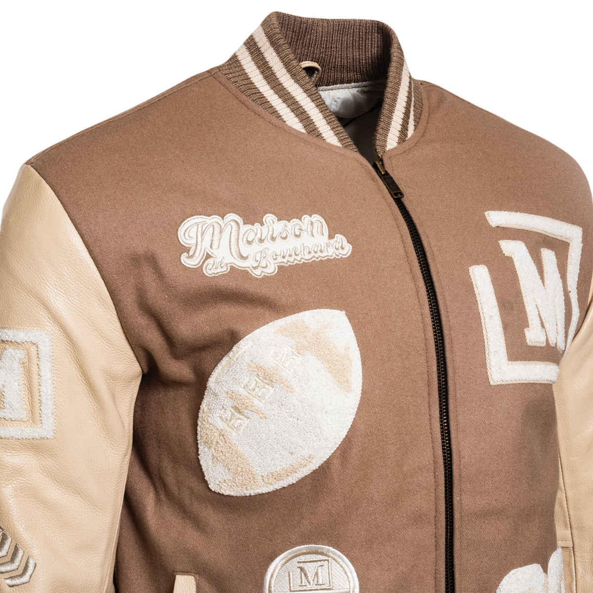 MDB Brand Men's Varsity Letterman Jacket V2 - Monochrome Brown