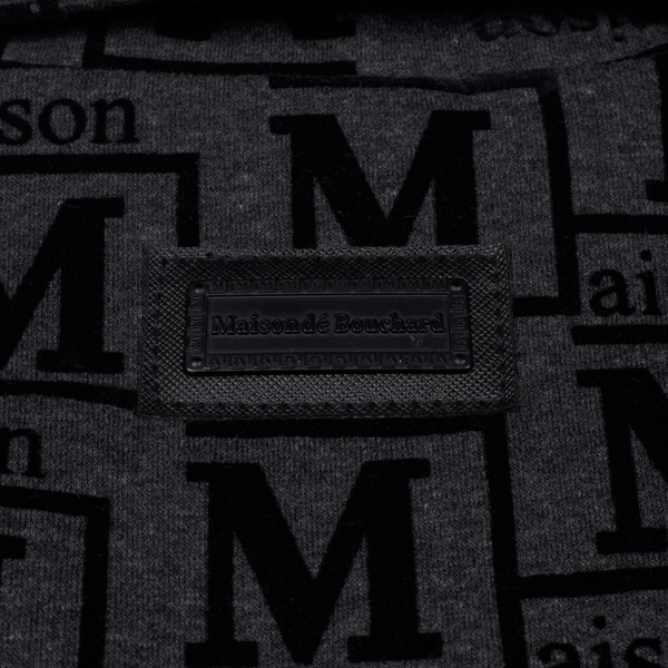 MDB Couture Men's Flocked Monogram Logo Jacket