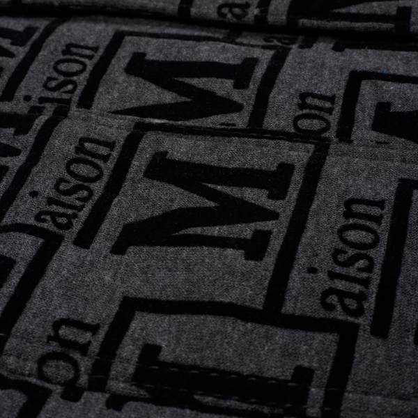 MDB Couture Men's Flocked Monogram Logo Jacket