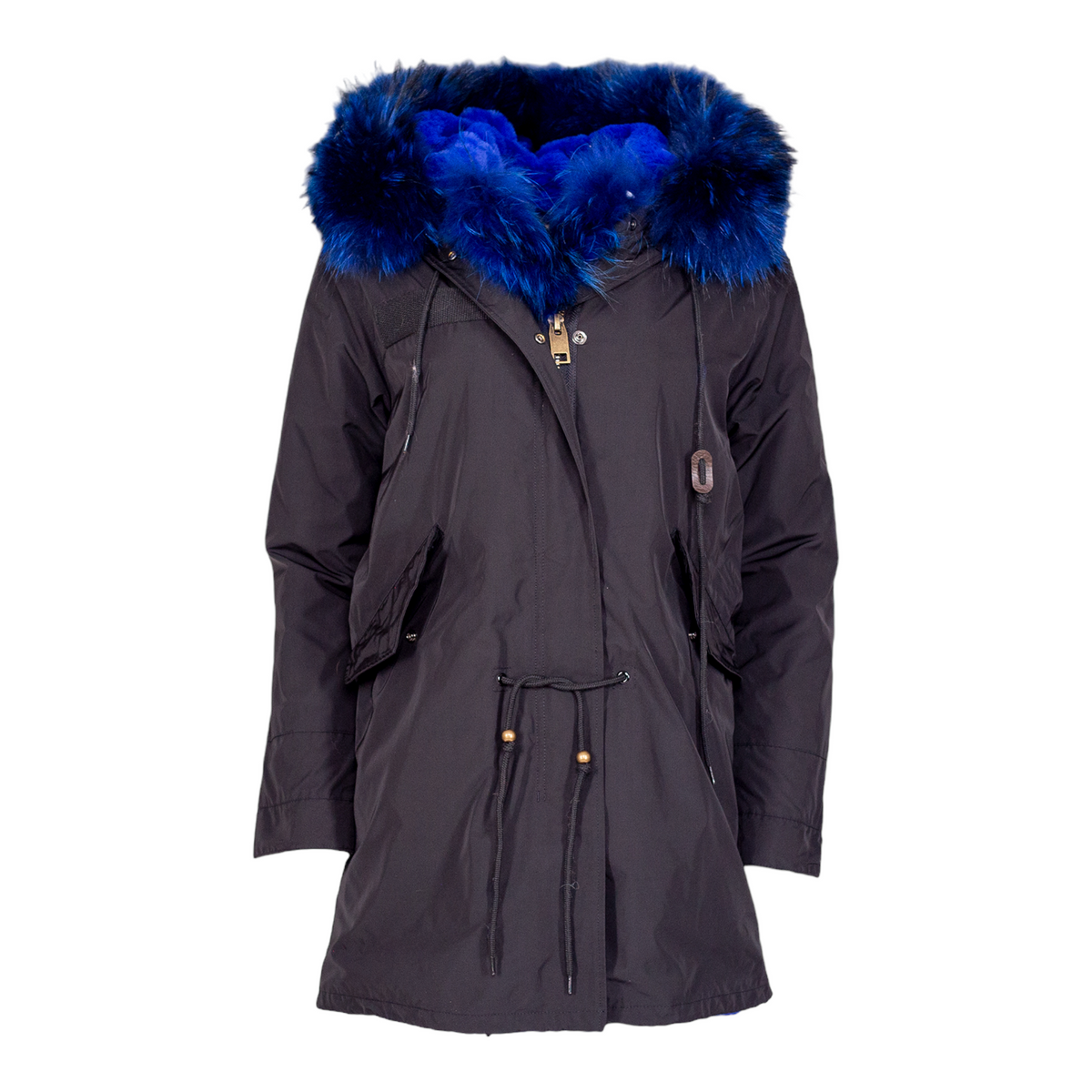 MDB Couture Men's Fur Lined Parka Coat