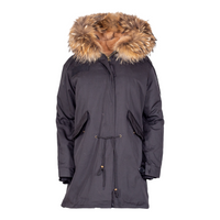 MDB Couture Men's Fur Lined Parka Coat