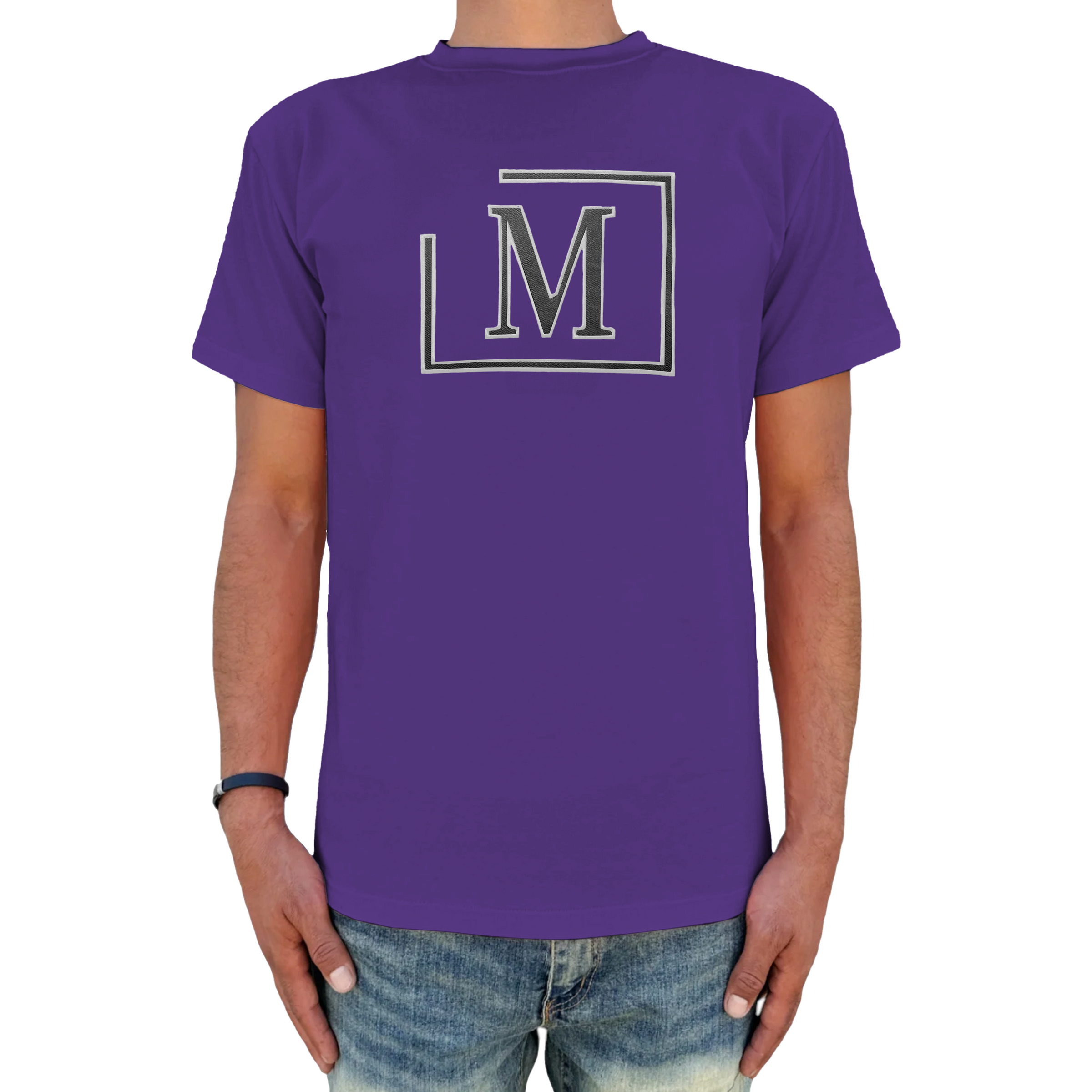 MDB Brand Men's Classic M Embroidered Logo Short Sleeve T-Shirt