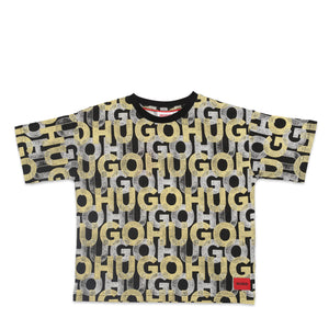 Hugo Boss Kids All-Over Print Text Logo T-Shirt