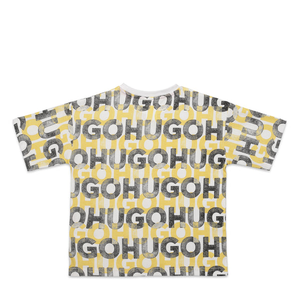 Hugo Boss Kids All-Over Print Text Logo T-Shirt