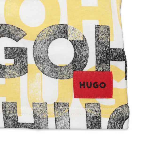 Hugo Boss Kids All-Over Print Text Logo T-Shirt