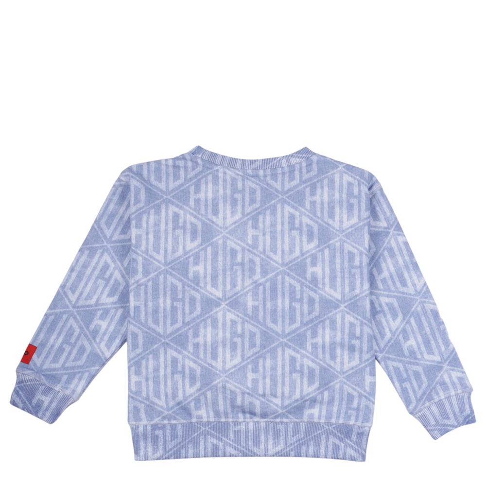 Hugo by Hugo Boss Kids All Over Print Logo Crewneck Sweatshirt