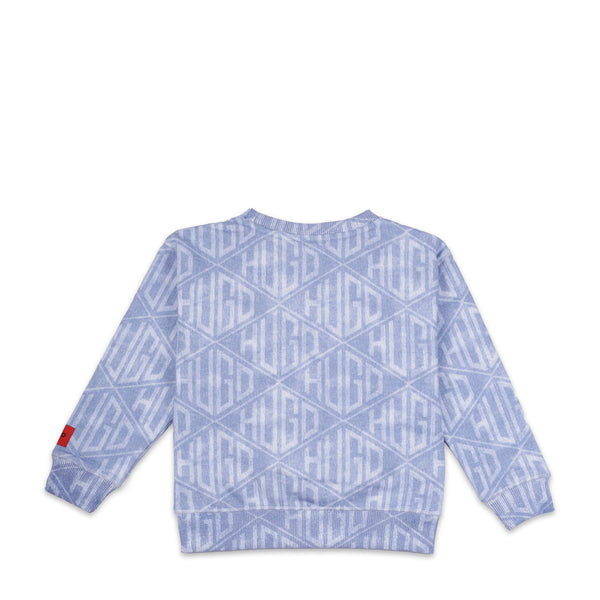 Hugo by Hugo Boss Kids All Over Print Logo Crewneck Sweatshirt