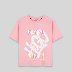 Hugo by Hugo Boss Kids 'Flow State' Iridescent Logo Graphic T-Shirt