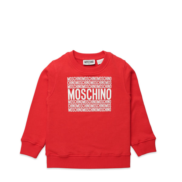 Moschino Kids Square Text Logo Crewneck Sweatshirt