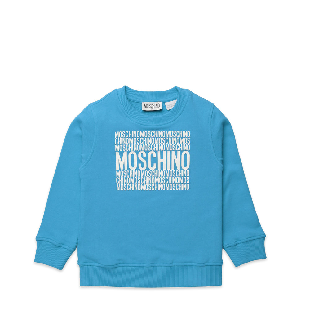 Moschino Kids Square Text Logo Crewneck Sweatshirt