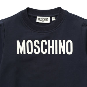 Moschino Kid's Classic Text Logo Crewneck Sweatshirt
