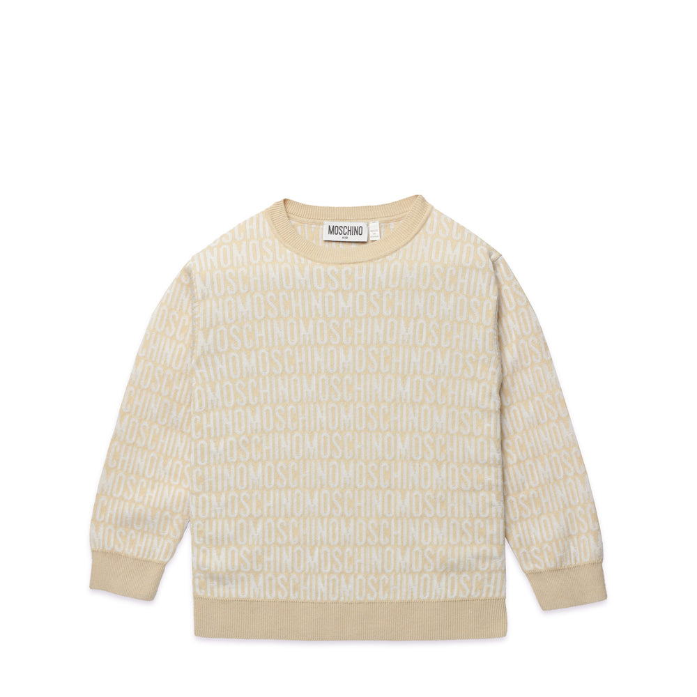 Moschino Kids Jacquard Monogram Crewneck Sweatshirt