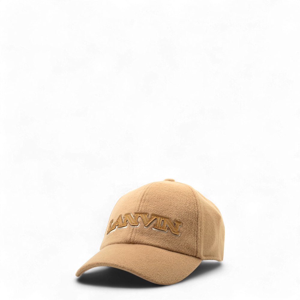 Lanvin Kids Logo Patch Wool Blend Baseball Cap